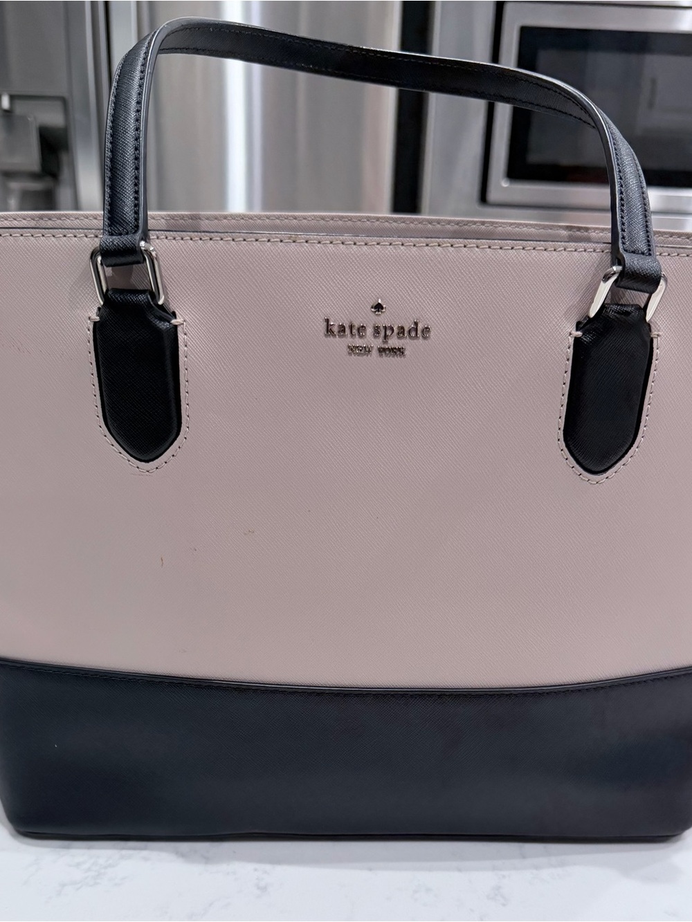 kate spade Blush and Black Two-Tone Tote